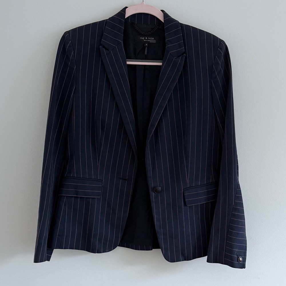 rag & bone Navy Pinstripe Blazer